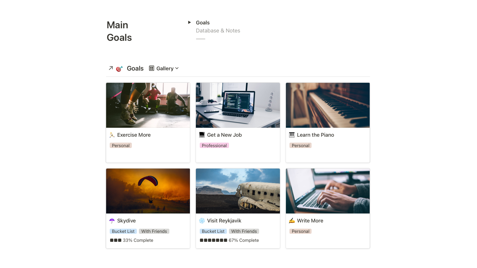 Personal Goal Tracker